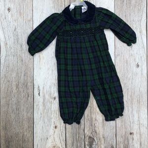 Adorable one piece plaid pant set. Girl 18 months